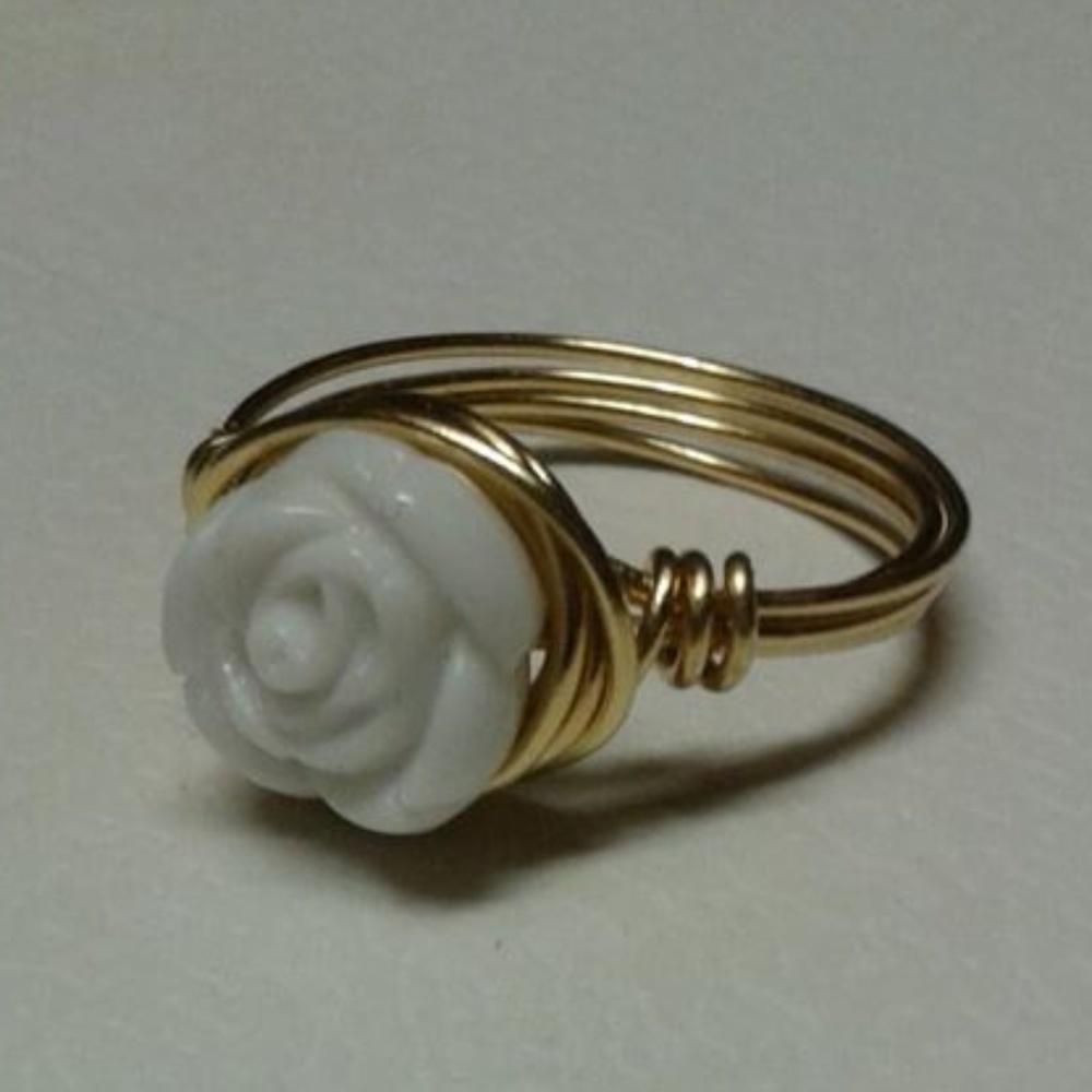Wire Wrapped Flower Ring
